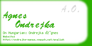 agnes ondrejka business card